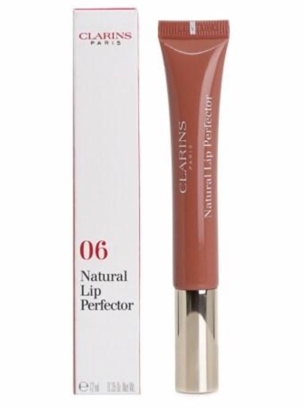 Clarins Natural Lip Perfector – 06 Rosewood Shimmer – Full Size – NIB